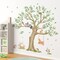 Kids Large Tree Wall Stickers Animal Tree Fox Owl Peel (Multi)